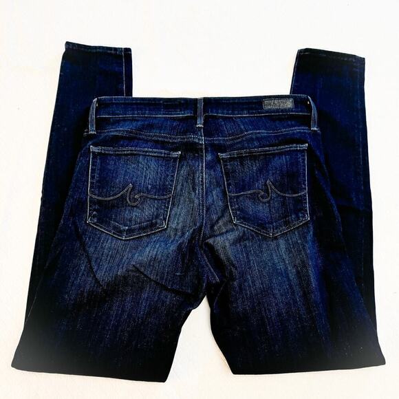 AG The Farrah Skinny High-Rise Dark Wash Denim Jeans Size 31 - Picture 4 of 9